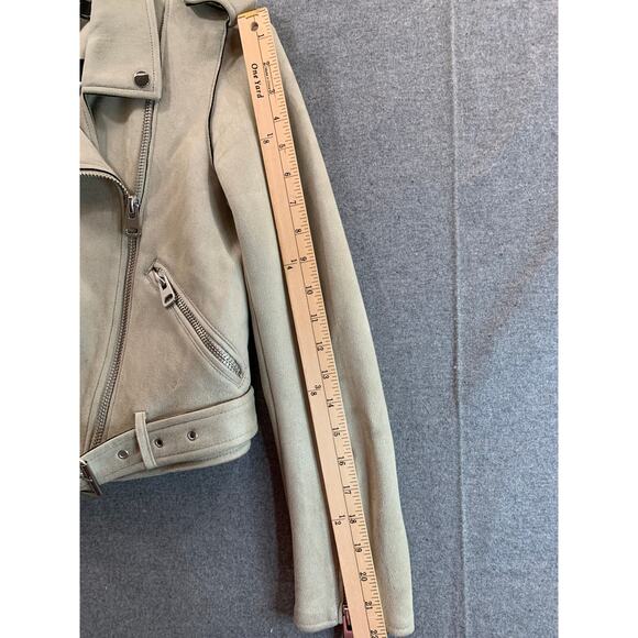 Zara Basic Faux Suede Jacket Womens Extra Small Brown Jacket - Picture 6 of 7